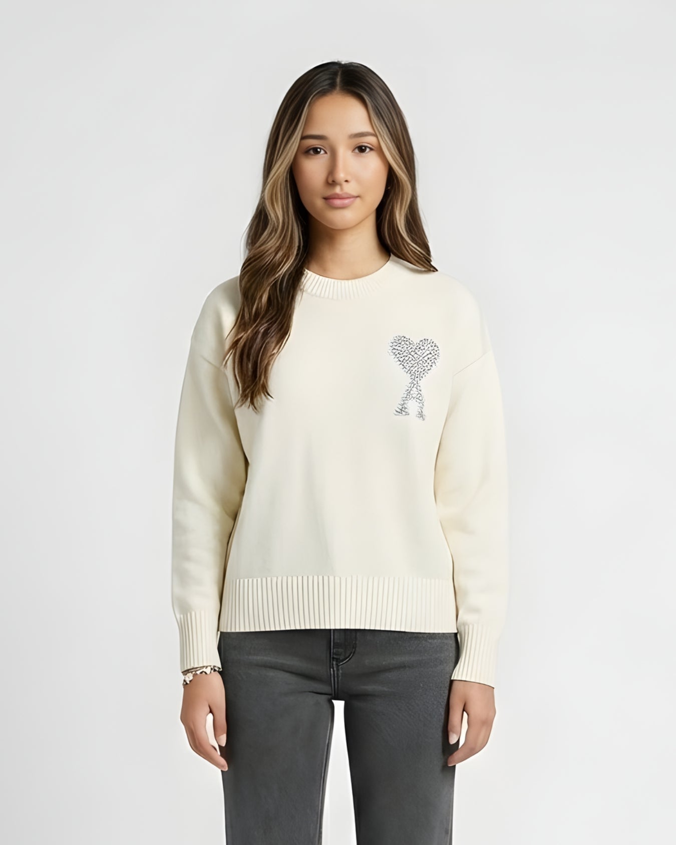AMI - PULLOVER WITH HEARTS