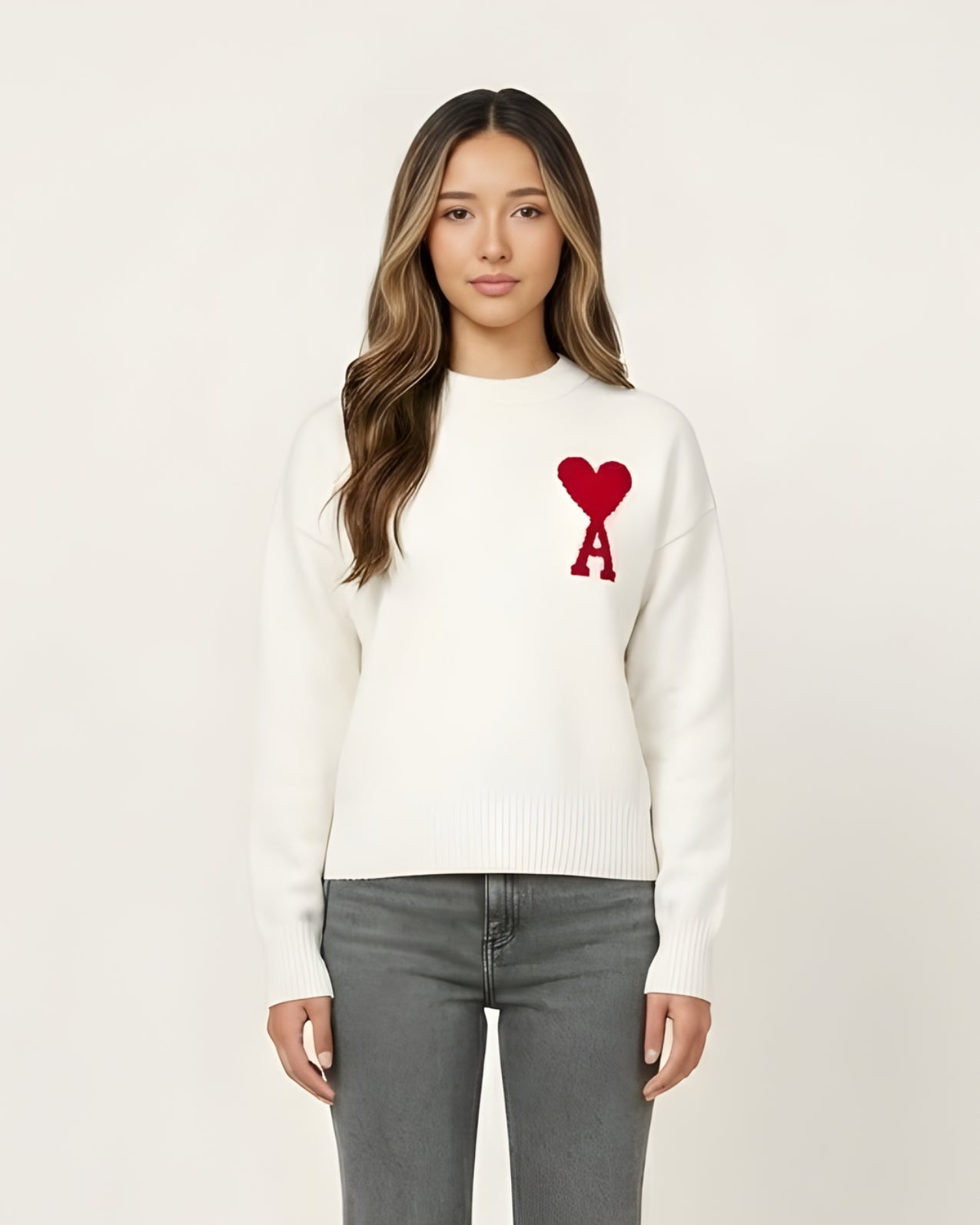 AMI - PULLOVER WITH HEARTS
